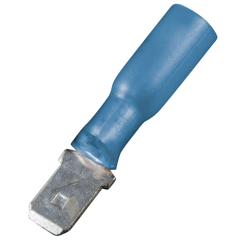 Marpac Heat Shrink Insulated Quick Disconnects (16-14 AWG, Male, Blue) - 7-3405 - image 1