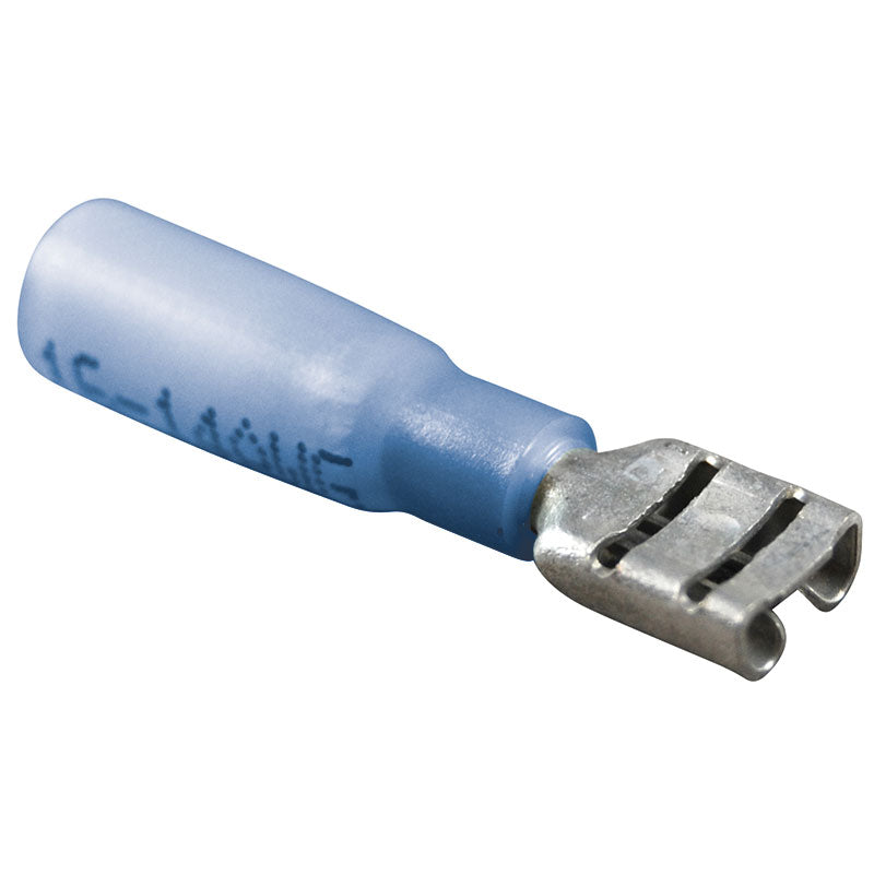 Marpac Heat Shrink Insulated Quick Disconnects (16-14 AWG, Female, Blue) - 7-3410 - image 1