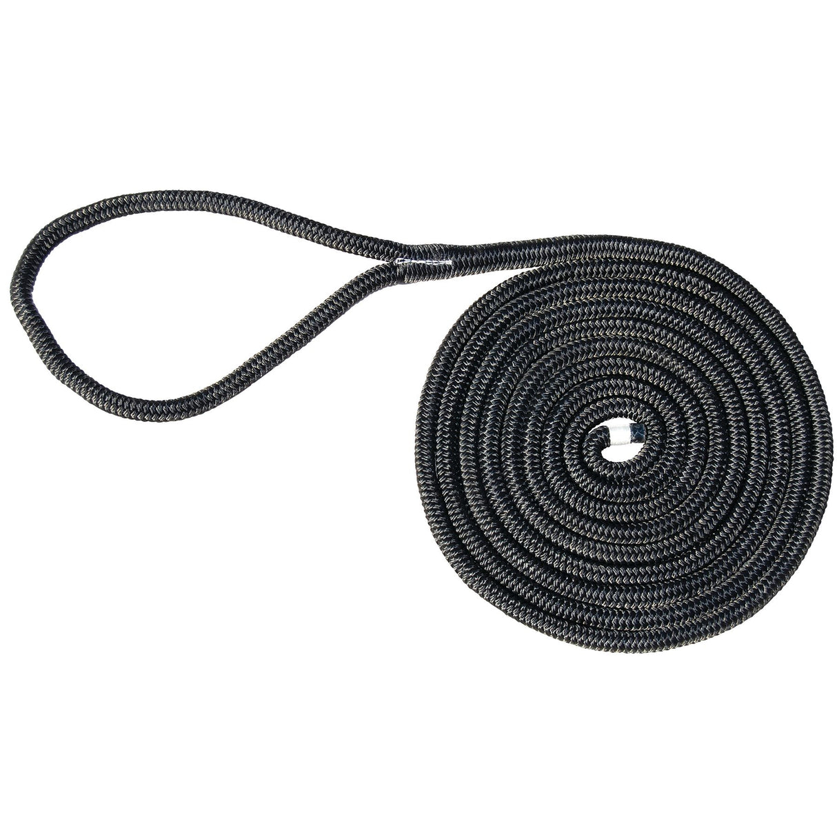 Marpac Double Braided Nylon Dock Line (3/4” x 20’, Black) - 7-6314 - image 1
