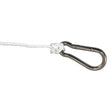 Marpac Solid Braid Nylon Anchor Line with Zinc-Plated Hook (1/4” x 50’, White) - 7-52988 - image 1