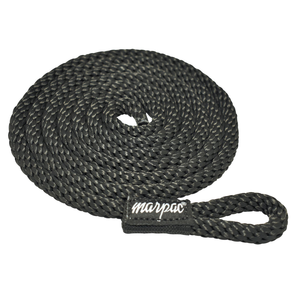 Marpac Braided MFP Fender Line with 2” Loop (3/8” x 48”, Black) - 7-6469 - image 1
