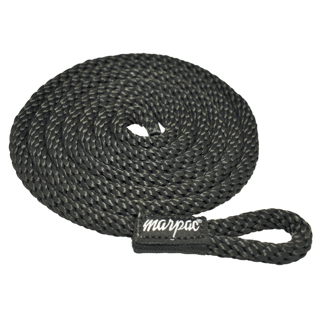 Marpac Braided MFP Fender Line with 2” Loop (3/8” x 48”, Black) - 7-6469 - image 1