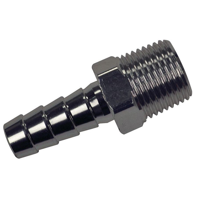 Marpac Aluminum Male Fuel Hose Barb (3/8” NPT x 3/8”) - 7-6816 - image 1