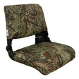Springfield Marine Skipper Standard Folding Seats - Black Shell with Mossy Oak Duck Blind Cushion - 1061021 - image 1