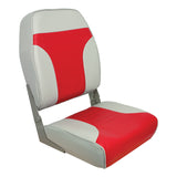 Springfield Marine Economy High-Back Folding Seats - Gray/Red - 1040665 - image 1