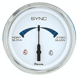 Faria Beede Instruments Faria 4" Chesapeake SS White Engine Synchronizer - Dual Gas &amp; Var Ratio Alt Diesel - 33801
