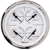 Faria Beede Instruments Faria Chesapeake White SS 4" Multifunction Gauge - 33851
