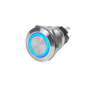 Blue Sea Systems Blue Sea 4160 SS Push Button Switch - Off-On - Blue - 10A