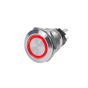 Blue Sea Systems Blue Sea 4163 SS Push Button Switch - Off-(On) - Red - 10A