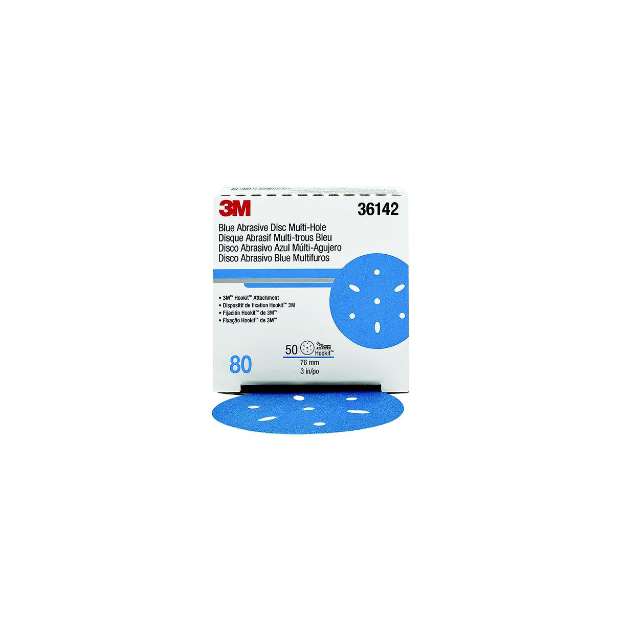 3M Blue Abrasivie Hookit Disc, 6", 50/box - 7100091110