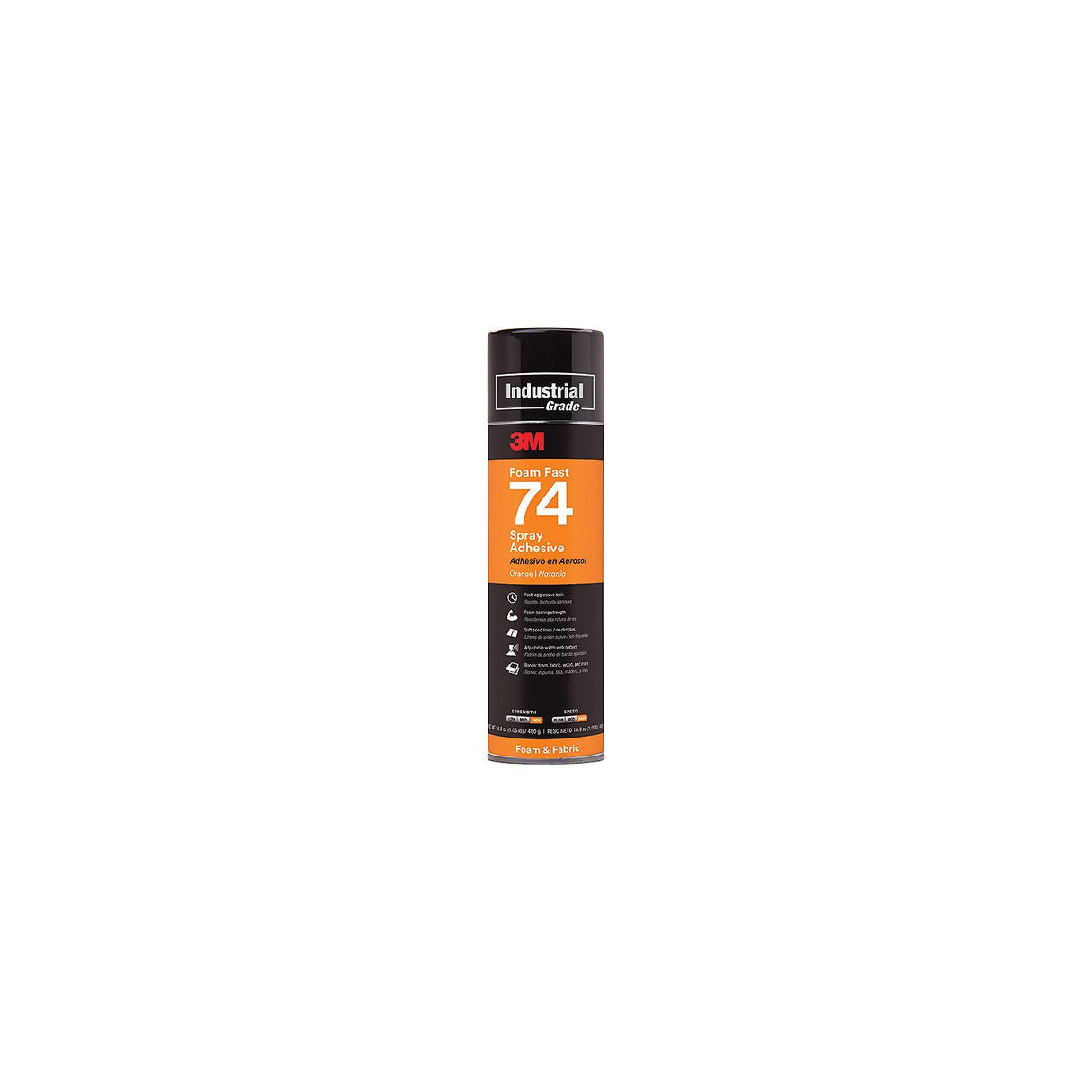 3M Super 74 Orange Foam Fast Adhesive - 7000023925