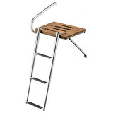 Whitecap Teak Swim Platform w/3-Step Telescoping Ladder f/Boats w/Outboard Motors - 68902