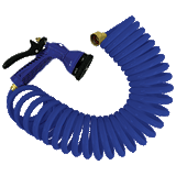Whitecap 15' Blue Coiled Hose w/Adjustable Nozzle - P-0440B
