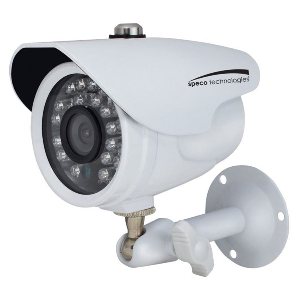 Speco HD-TVI Cámara bala marina impermeable a color de 2 MP con IR, cable 10, lente de 3,6 mm, carcasa blanca [CVC627MT]