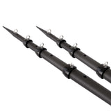 Tigress XD 3k Carbon Fiber Telescoping Outrigger Poles - 18 feet - Matte Black/ - Pair [88679]