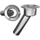 Mate Series Stainless Steel 30&deg; Rod &amp; Cup Holder - Open - Round Top - C1030ND