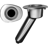 Mate Series Elite Screwless Stainless Steel 30&deg; Rod &amp; Cup Holder - Drain - Oval Top - C2030DS