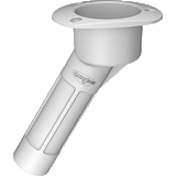 Mate Series Plastic 30&deg; Rod &amp; Cup Holder - Open - Oval Top - White - P2030W