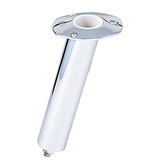 Lee's Tackle Lee's Close Ended Rod Holder w/Hose Barb - Medium 15&deg; - Stainless Steel - RH5329H
