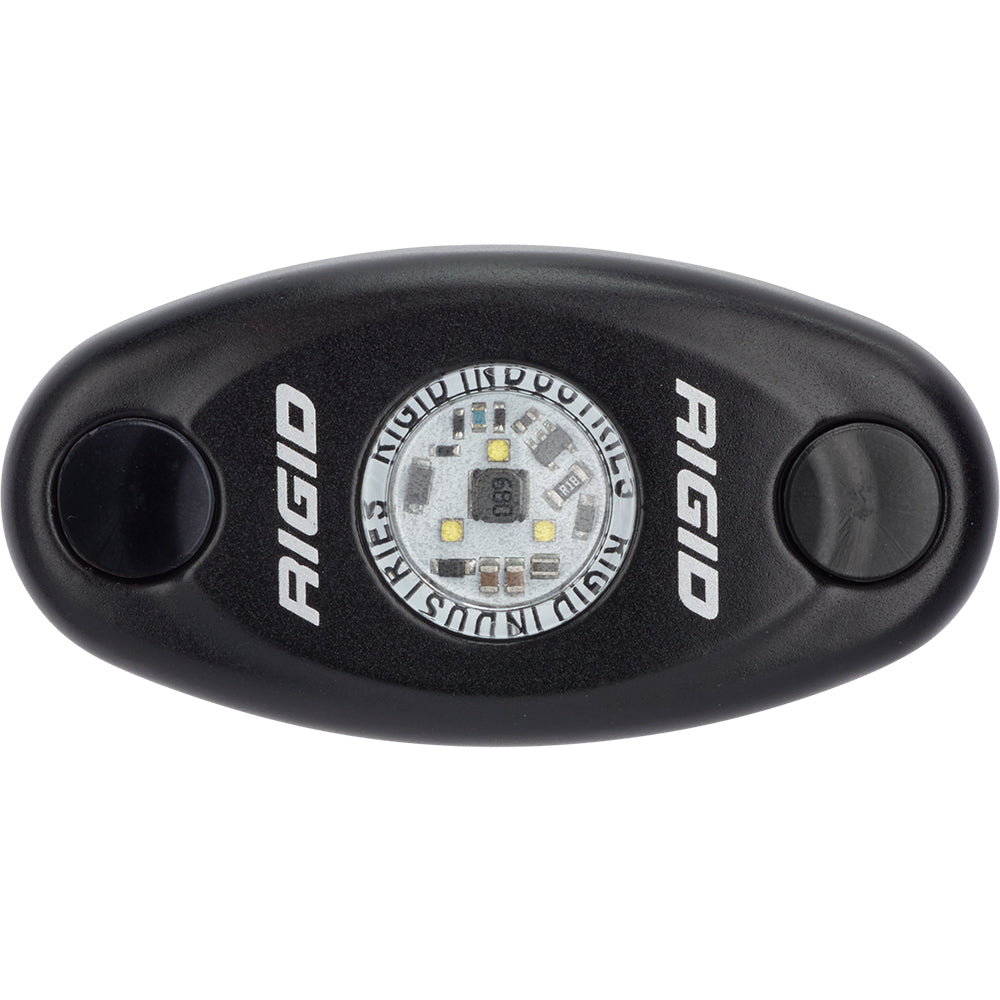 RIGID Industries Luz LED negra de baja potencia Serie A - Individual - Rojo [480043]