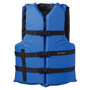 Onyx Outdoor Onyx Nylon General Purpose Life Jacket - Adult Universal - Blue - 103000-500-004-12