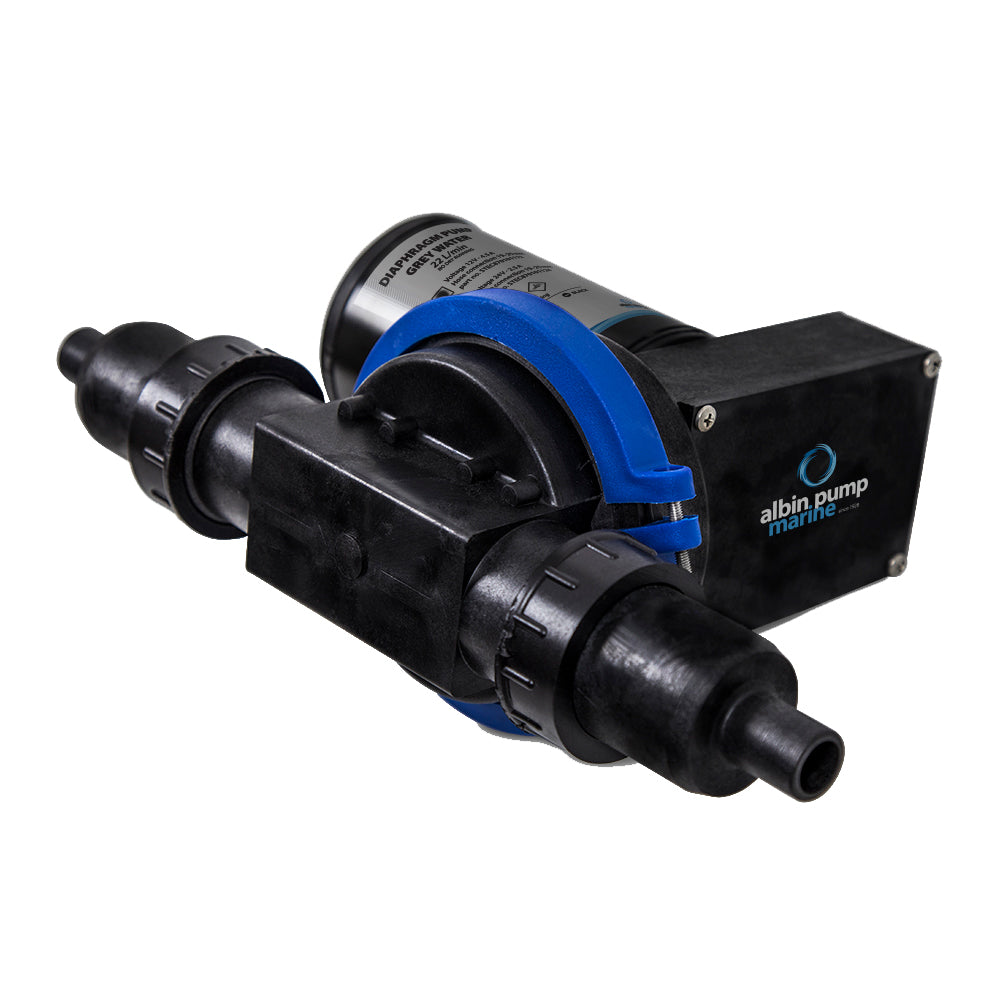 Bomba de diafragma para aguas residuales de Albin Group 22 L (5,8 GPM) - 12 V [03-01-001]