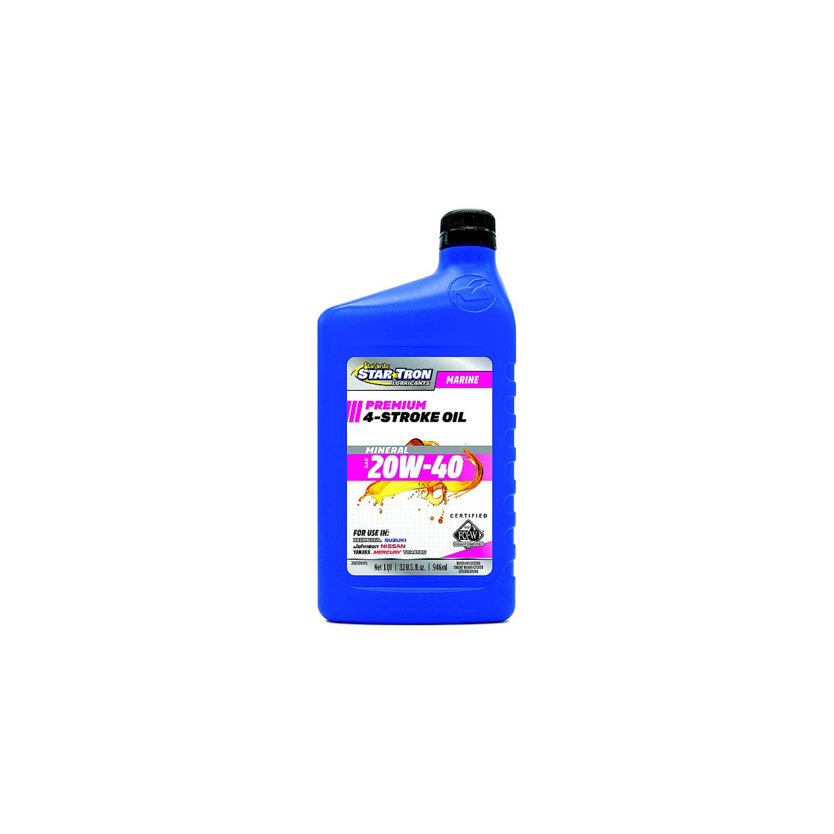 Starbrite 29832 Star Tron 4-Stroke Mineral Marine Engine Oil 20W-40, 32 oz. - 029832P - image 1