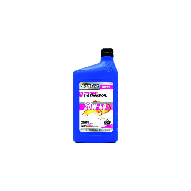 Starbrite 29832 Star Tron 4-Stroke Mineral Marine Engine Oil 20W-40, 32 oz. - 029832P - image 1