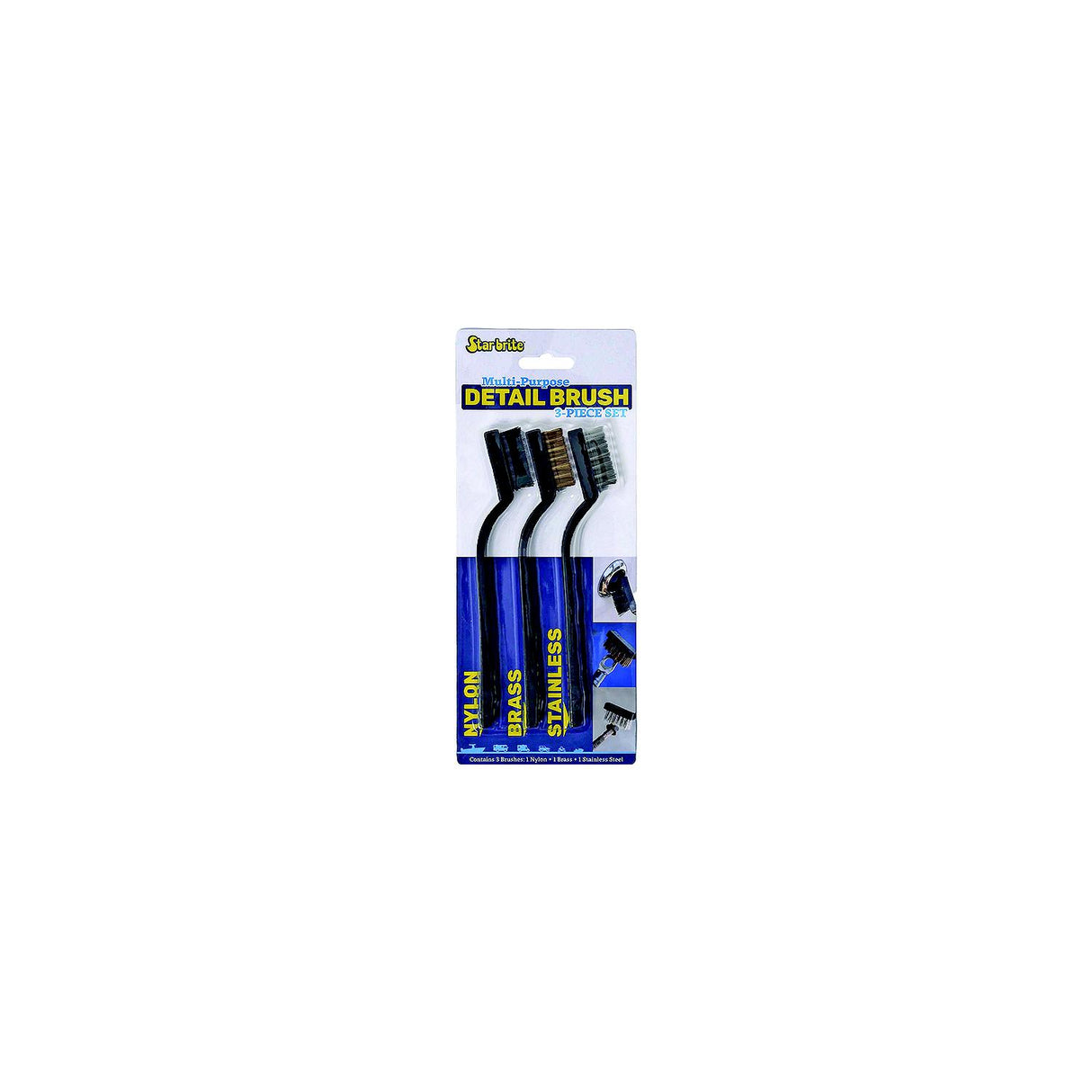 Star Brite 40073 Detail Brush 3 PC Wire Marine Boat - official Star brite product image 3