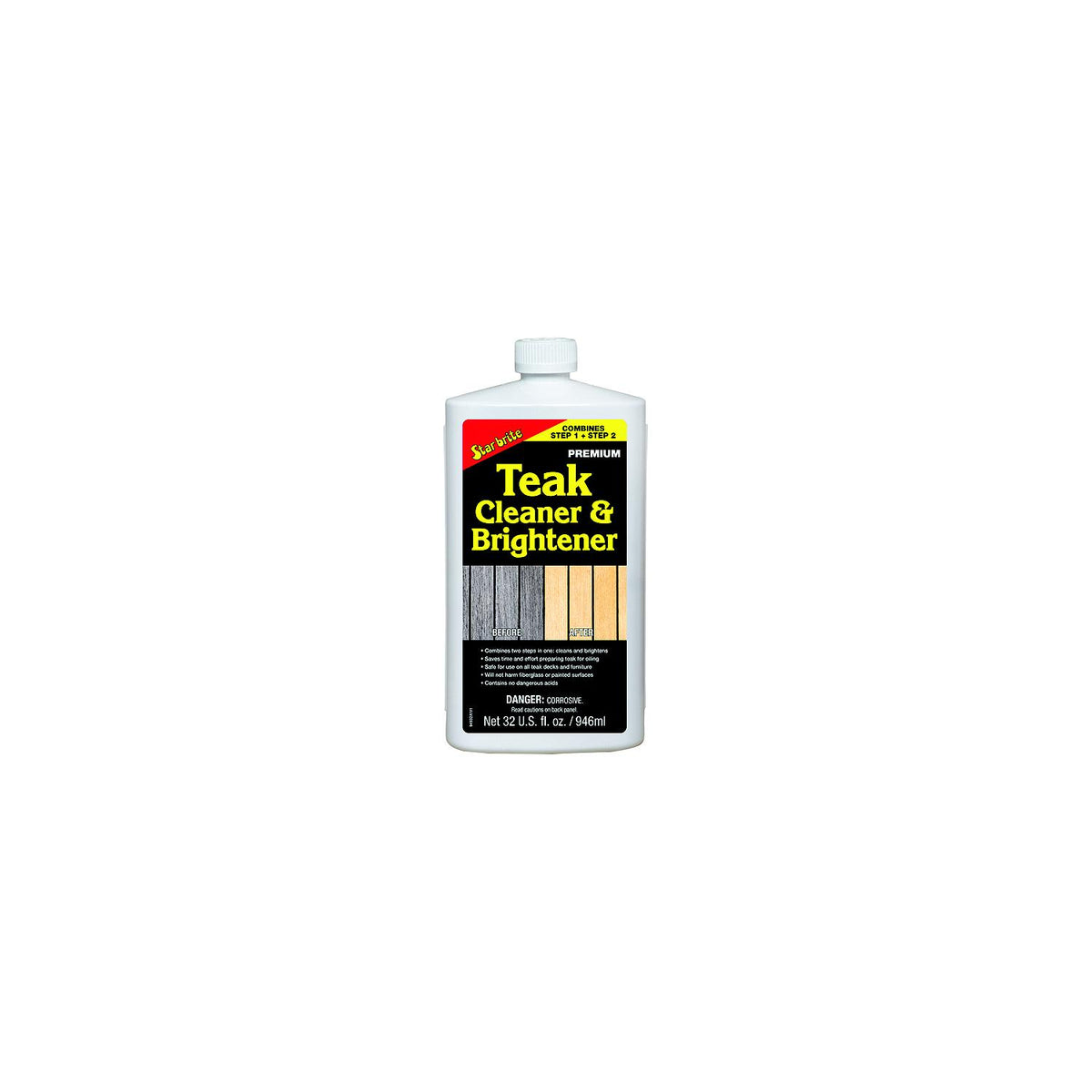 Star brite Premium Teak Cleaner Brightener - Restore Enhance Wood Grain - 32 oz [94932] - official Star brite product image 2