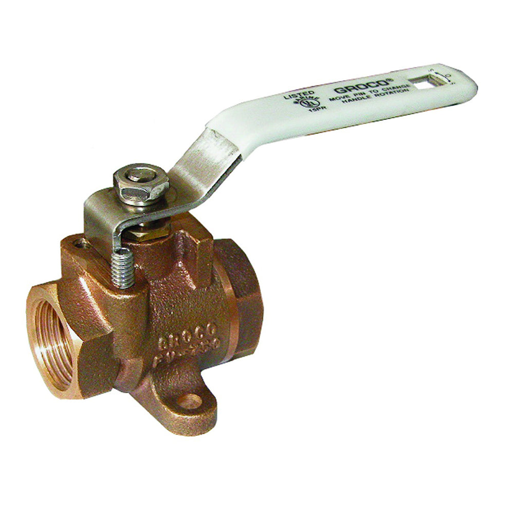 Válvula de combustible en línea de bronce GROCO 1/2" NPT [FV-500]
