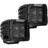 RIGID Industries D-Series Pro Spot Diffused Midnight Surface Mount - Pair - 202513BLK