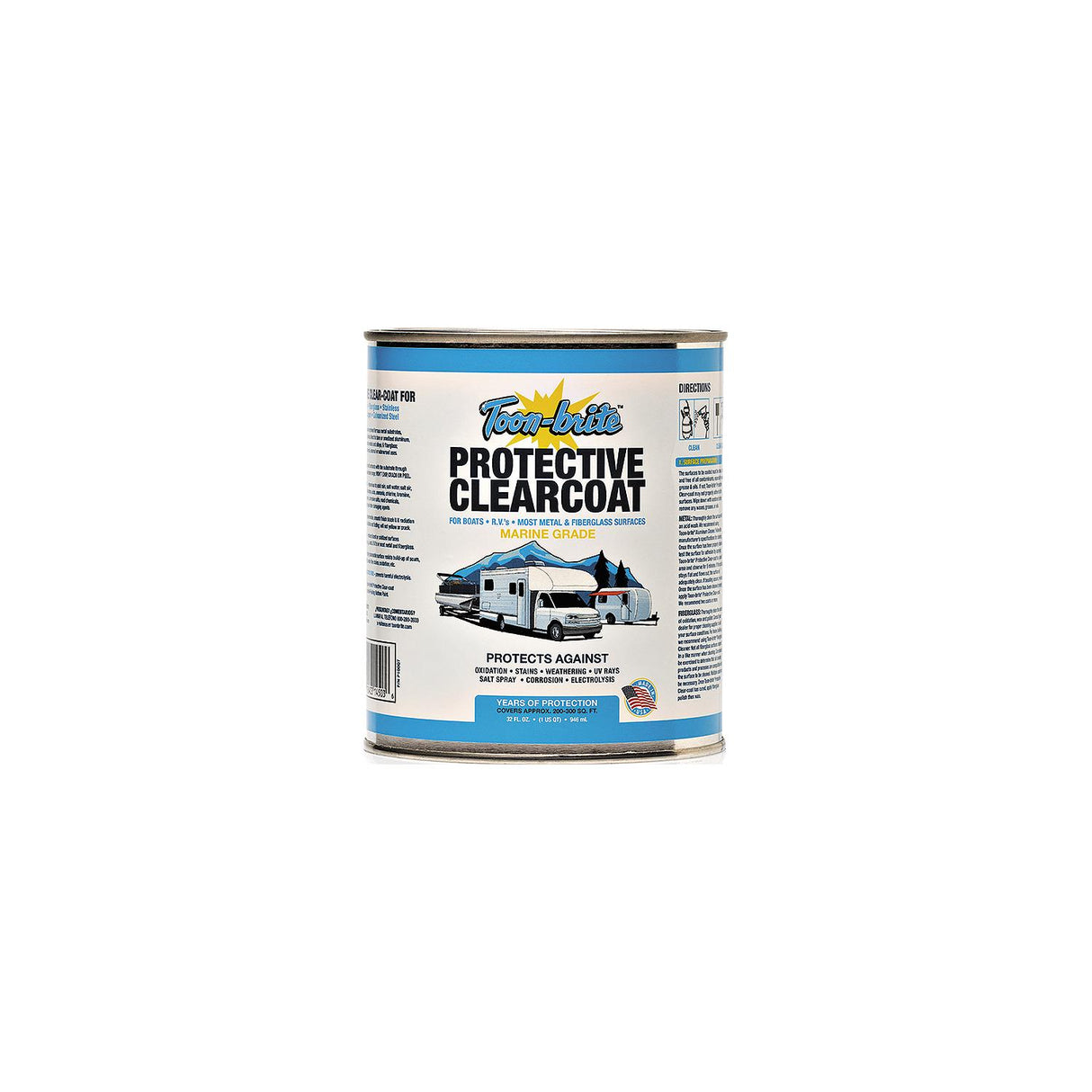 Toonbrite Toon-Brite Aluminum Cleaner & Protective Clear-Coat - P100QT