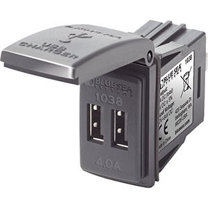 Blue Sea Systems Blue Sea 1038 48V Dual USB Charger Contura Switch Mount