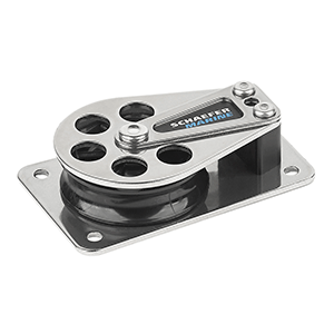 Schaefer Marine Schaefer Series 5 Flat Base Cheek Block - Stainless Steel Cheeks - 505-11