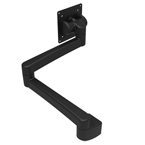Southco Tilt Head Assembly Tilt &amp; Swivel Double Arm - Wall Mount - Black - AV-D32-46D111-50