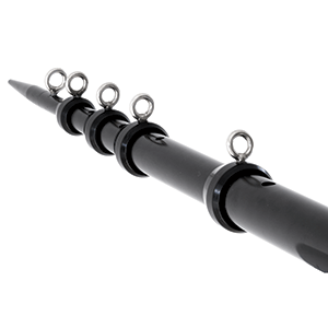 Tigress XD Telescoping Aluminum Outrigger Poles - 15' - 1-1/8" OD Black - 88923-1