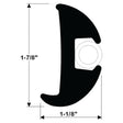 TACO Marine Flexible Black Vinyl Rub Rail (1-7/8" H x 1-1/8" W x 70’ L) - V11-2423BKA70-1 - image 1