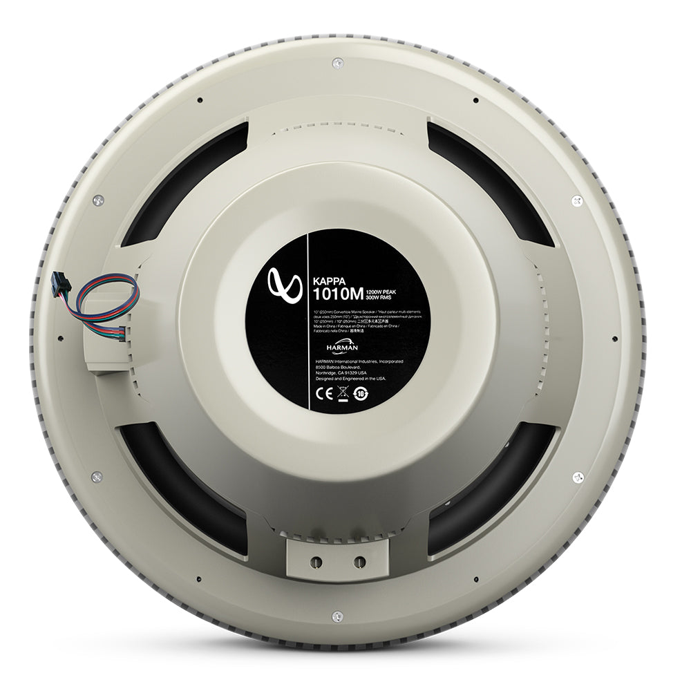 Altavoces marinos Infinity de 10" RGB serie Kappa - Blanco [KAPPA1010M]