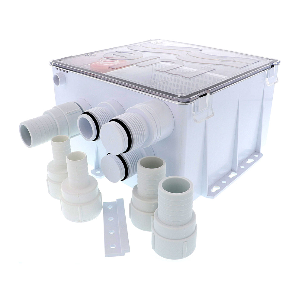 Caja de drenaje para ducha Rule con bomba de 1100 GPH - 12 V [99B]