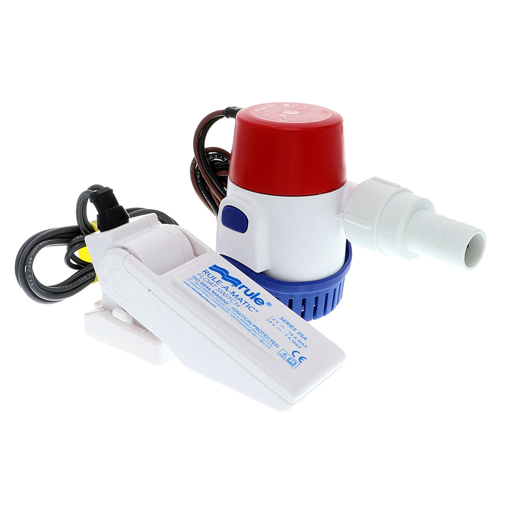 Kit de bomba de achique estándar Rule 360 ​​GPH con interruptor de flotador - 12 V [24DA-35A]