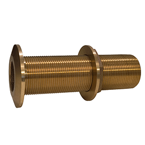 GROCO 1" Bronze Extra Long Thru-Hull Fitting w/Nut - THXL-1000-W