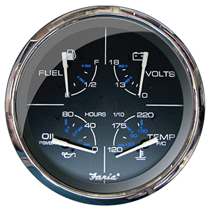 Faria Beede Instruments Faria Chesapeake Black 5" Multifunction Gauge - 33762