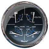 Faria Beede Instruments Faria Chesapeake Black 5" Multifunction Gauge - 33762