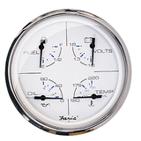 Faria Beede Instruments Faria Chesapeake White SS 5" Multifunction Gauge - 33864