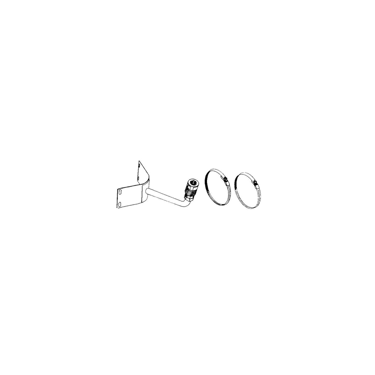 EZ Steer EZ50020 Long-Shaft Bracket Assembly (Standard 2-Stroke or 4-Stroke) - EZ50020