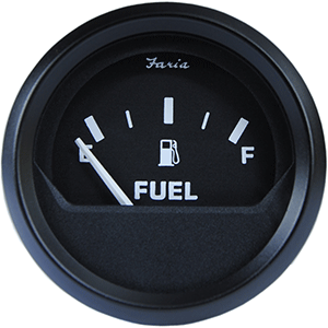 Faria Beede Instruments Faria Euro Black 2" Fuel Level Gauge - Metric - 12802
