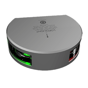 Lopolight Lopolght Series 201-004 - Starboard &amp; Port Sidelight - 2NM - Vertical Mount - Green/Red - Silver Housing