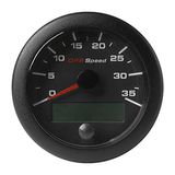 Veratron 3-3/8" (85mm) OceanLink&reg; GPS Speedometer - Black Dial &amp; Bezel (0-35 K/MPH/KMH) - A2C1351980001
