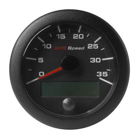 Veratron 3-3/8" (85mm) OceanLink&reg; GPS Speedometer - Black Dial &amp; Bezel (0-35 K/MPH/KMH) - A2C1351980001